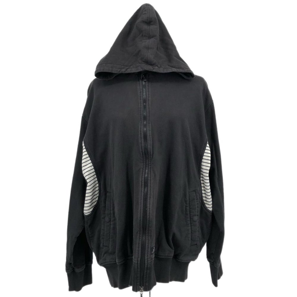 MHI Black White Full Zip Hoodie | Women's Size XL